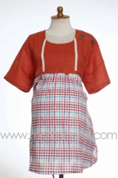 baju hamil jumbo batok pundak menyusui orange  BHJ 45  large